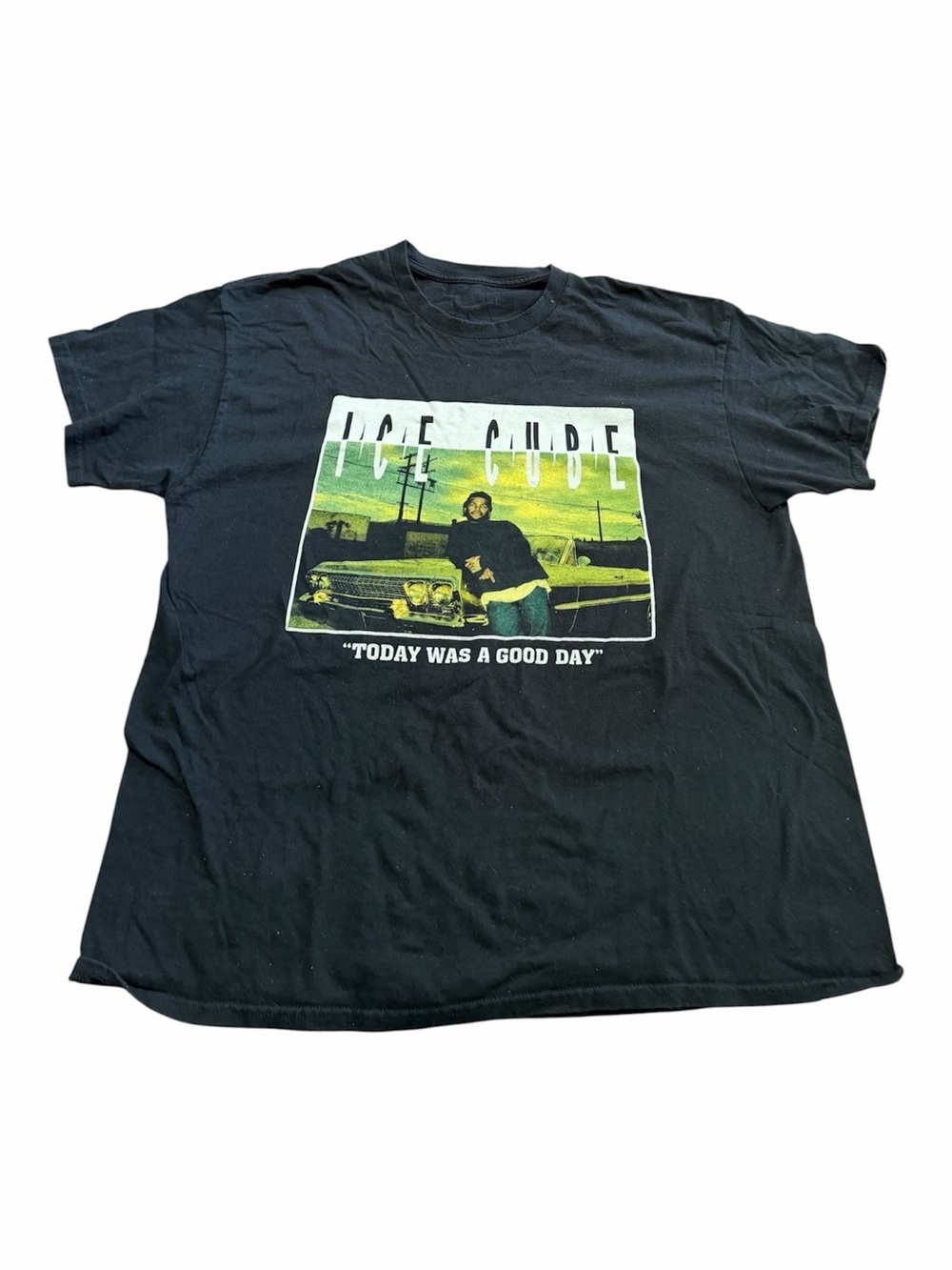 Ice Cube 'Today Was A Good Day' Black Graphic Tee Size XL Rap Hip Hip Y2K 90s